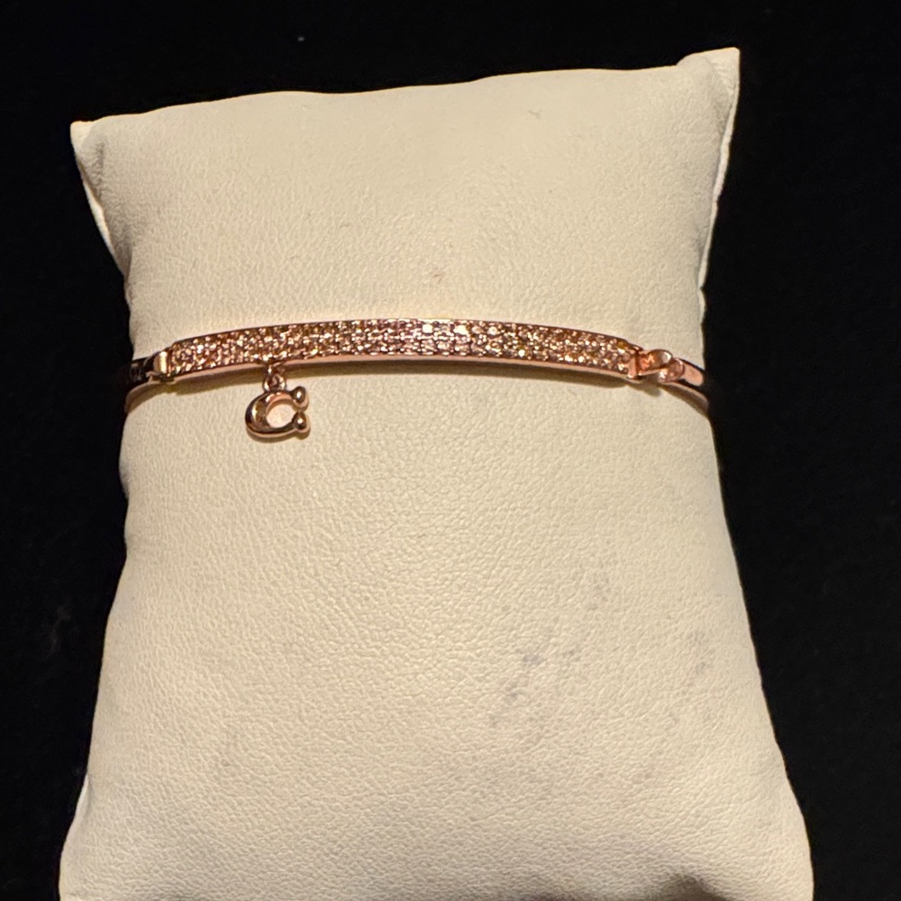 Coach Rose Gold Tone Bracelet with Signature Charm